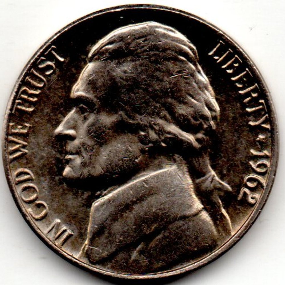 Vintage 1962 Jefferson nickel - Estate Find